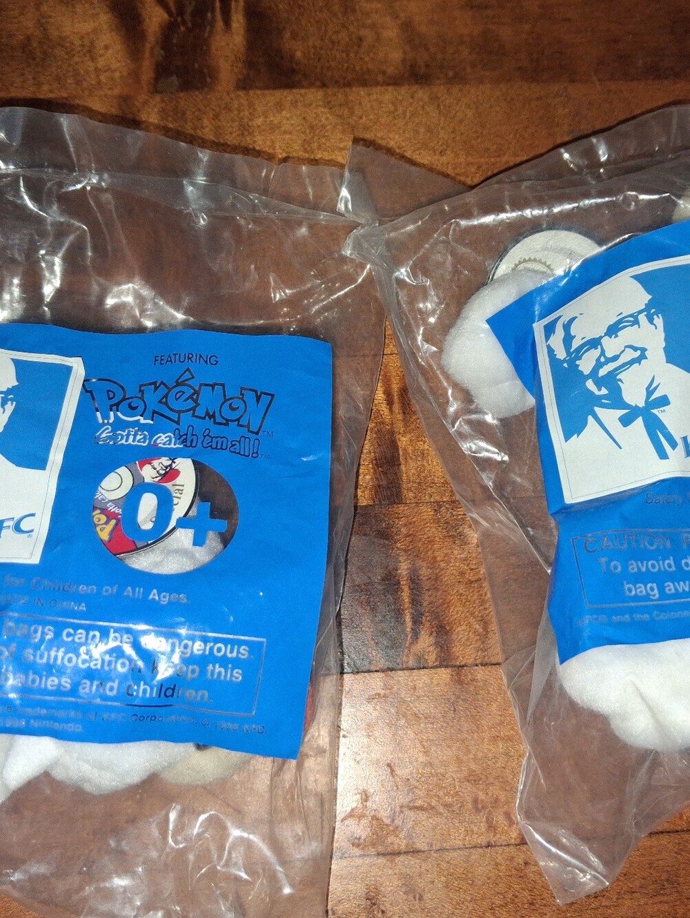 ***Set of 2*** NWT 1998 KFC Seel Pokemon Plush STILL IN PLASTIC WRAP